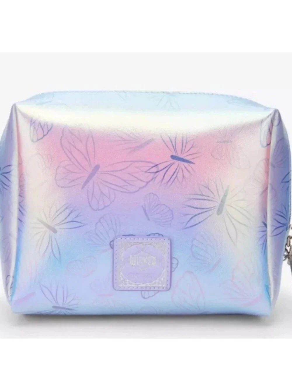 Her Universe Wicked Glinda Lilac Butterfly Iridescent Cosmetic Bag NWT